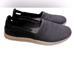 Clarks Cloud steppers, 9M Navy Blue, Canvas, slip-on comfortable shoes Sneakers